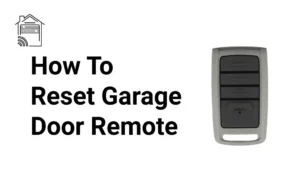 how to reset garage door remote