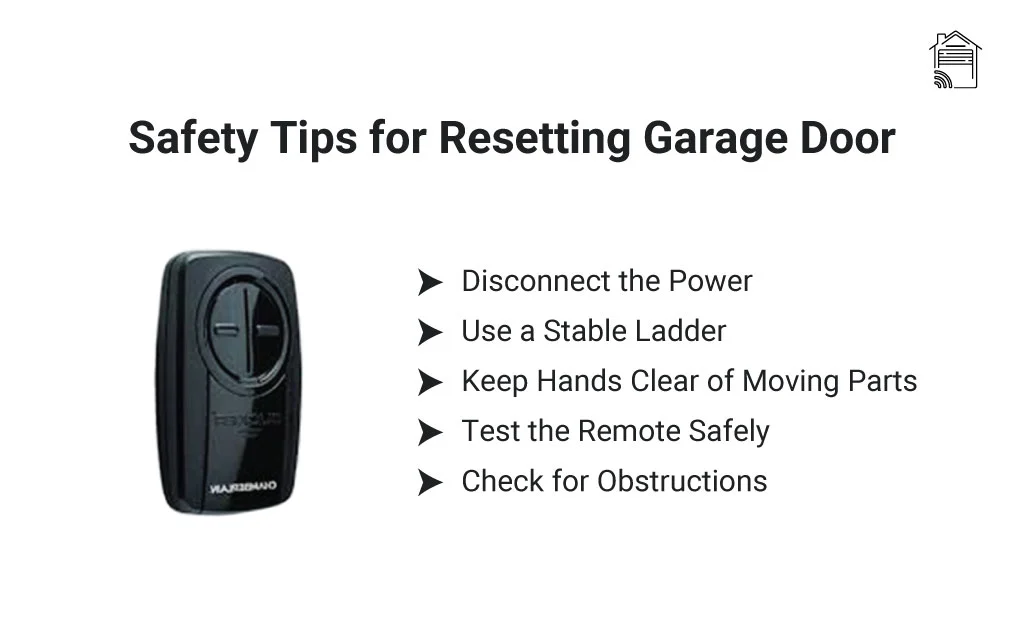 how to reset garage door remote