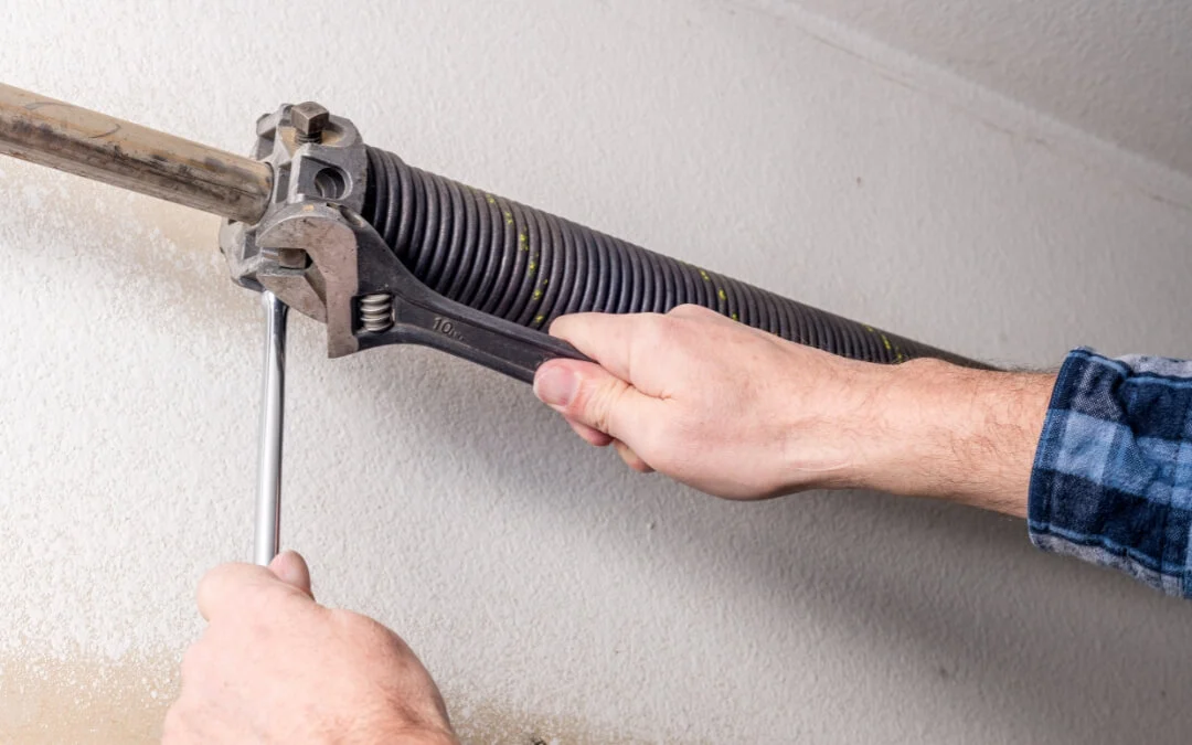 Tightening garage door parts 