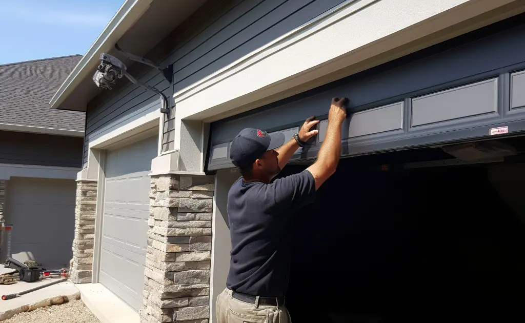 how do you manually open a garage door