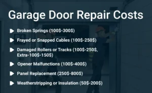 how much does garage door repair cost