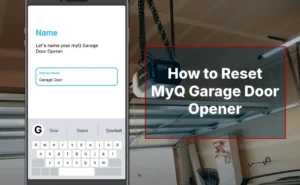how to reset myq garage door opener