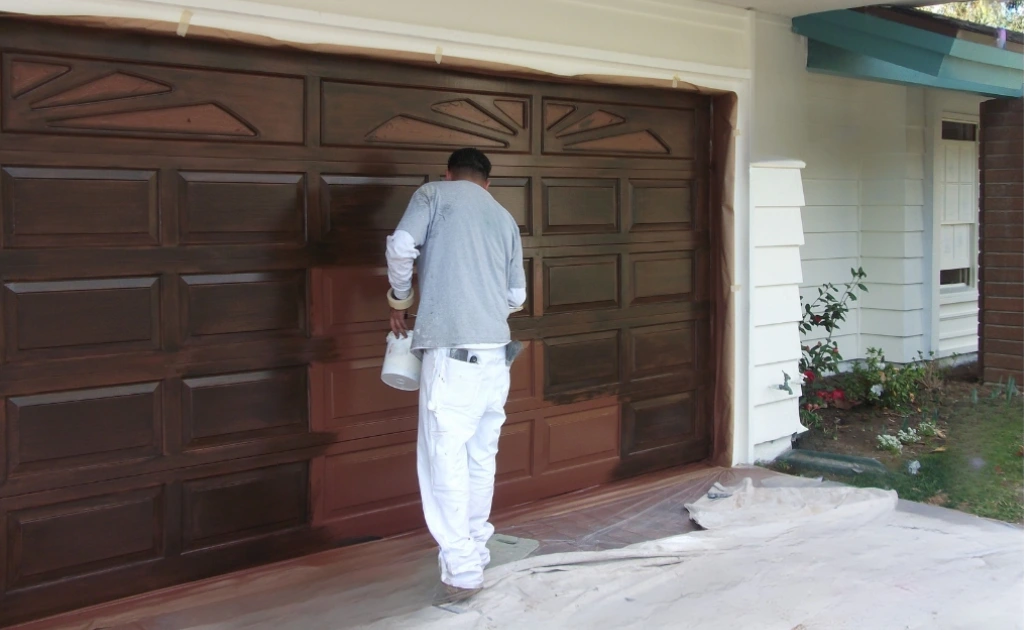 Wood Garage Door Cleaning