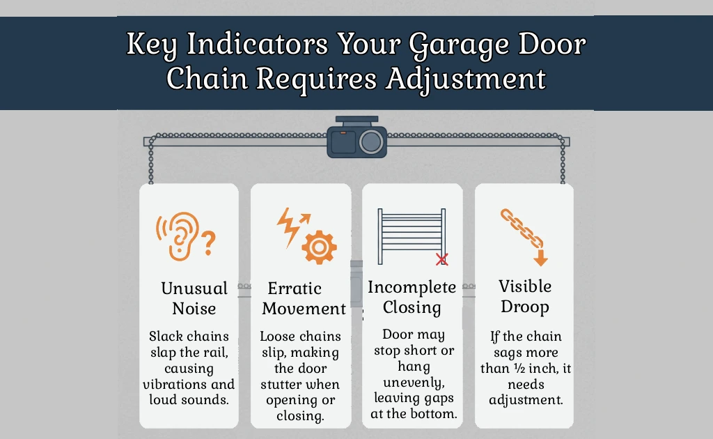 Key Indicators Your Garage Door Chain Requires Adjustment