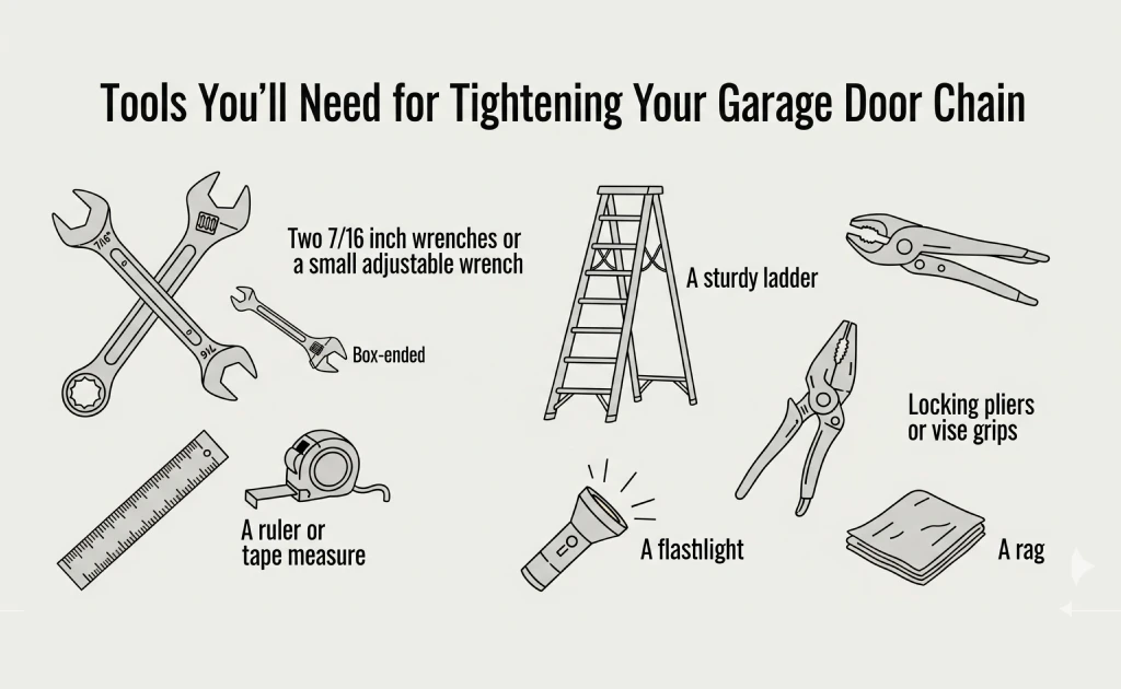 Tools Need for Tighten a Garage Door Chain