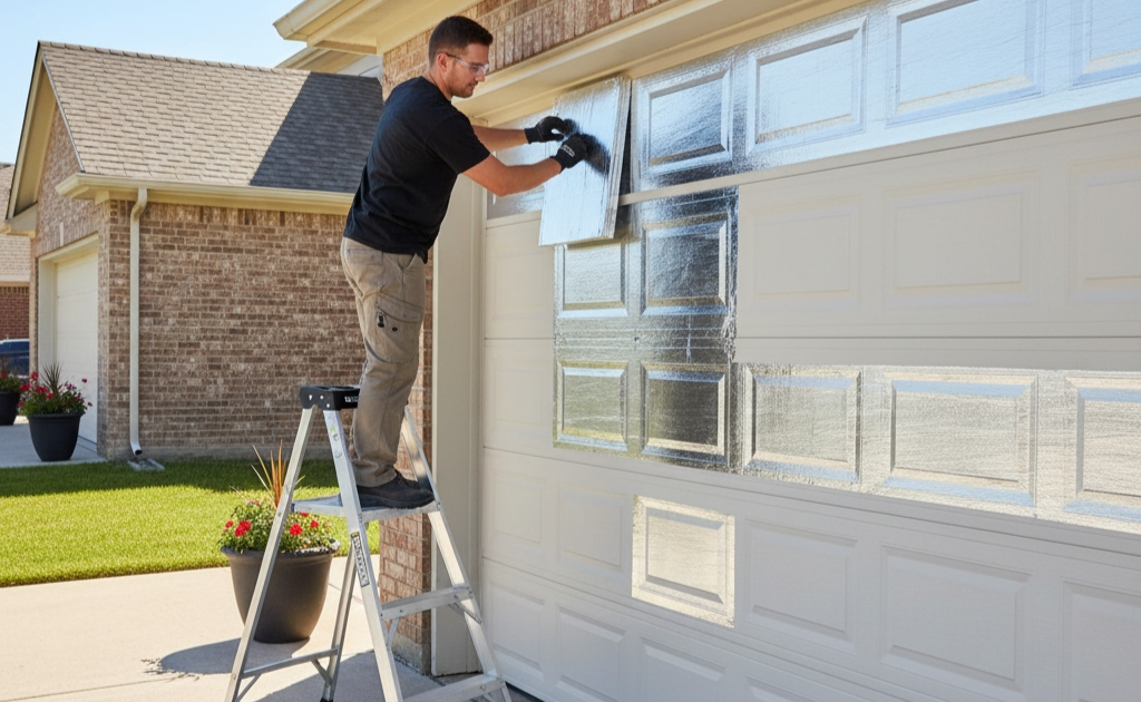 Insulation Garage Door for Cool Off