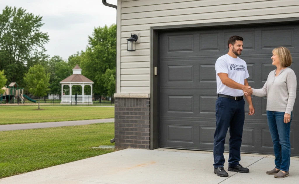 TPA Park Frankfort IN Technician and Customer Hand Shack