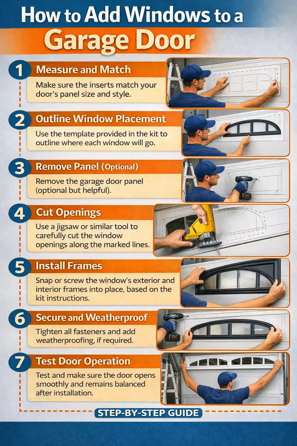 Step-by-Step Overview of DIY Garage Door Window Installation